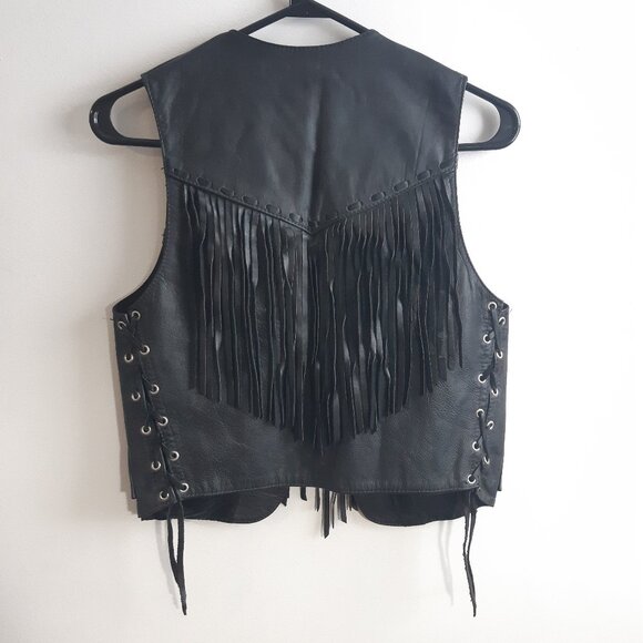 Leather Fringe Vest / Bolero - Boys Western / Cowboy Style - Picture 10 of 15